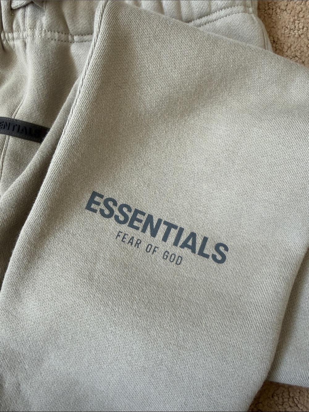 Essentials Stone Gray Logo Sweatpants - Picture 4 of 4